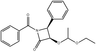 (3R,4S)-1-苯甲酰-3-(1-乙氧乙氧基)-4-苯基-2-氮杂环丁酮 结构式