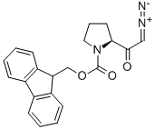 FMOC-L-PRO-CHN2 结构式