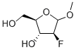 METHYL-2-DEOXY-2-FLUORO-D-ARABINOFURANOSIDE 结构式