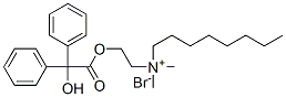 [2-[hydroxydiphenylacetoxy]ethyl]dimethyloctylammonium bromide  Structure