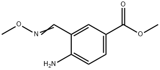 Benzoic acid, 4-amino-3-[(methoxyimino)methyl]-, methyl ester (9CI) Structure