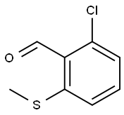 2-氯-6-甲硫基苯甲醛 结构式
