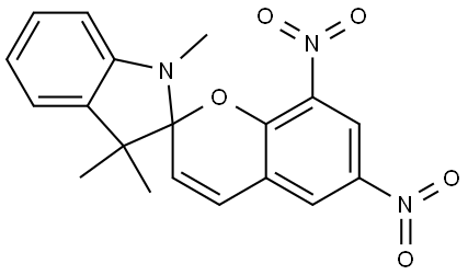 1',3'-Dihydro-1',3',3'-trimethyl-6,8-dinitrospiro[2H-1-benzopyran-2,2'-[2H]indole] Struktur