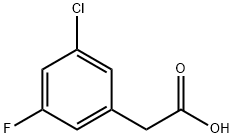 3-CHLORO-5-FLUOROPHENYLACETIC ACID Structure
