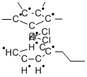 DICHLORO[(1,2,3,4,5-Η)-1-PROPYL-2,4-CYCLOPENTADIEN-1-YL][(1,2,3,4,5-Η)-1,2,3,4-TETRAMETHYL-2,4-CYCLOPENTADIEN-1-YL]ZIRCONIUM 结构式