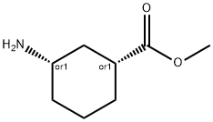 Cyclohexanecarboxylic acid, 3-amino-, methyl ester, cis- (9CI) Structure