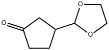 Cyclopentanone,  3-(1,3-dioxolan-2-yl)- Structure