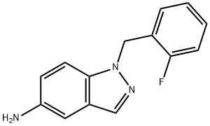 5-Amino-1-(2-fluorobenzyl)-1H-indazole 化学構造式