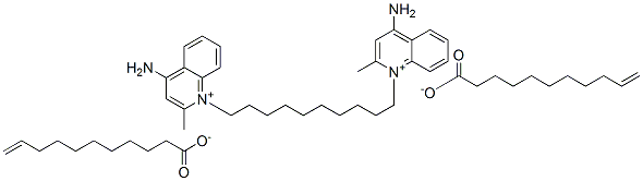 1,1'-(decane-1,10-diyl)bis[4-amino-2-methylquinolinium] diundec-10-enoate ,20246-15-5,结构式