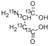 L-アスパラギン酸 (U-13C4, 98%; 15N, 98%) 化学構造式