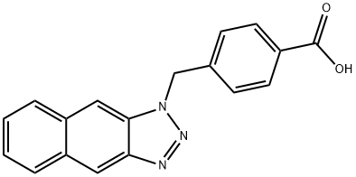 4-[(1-naphtho[2,3-d]triazol-1-yl)methyl]benzoic acid 结构式