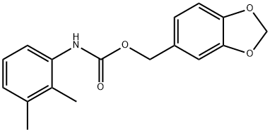 Carbamic acid, (2,3-dimethylphenyl)-, 1,3-benzodioxol-5-ylmethyl ester (9CI) 结构式