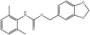 Carbamic acid, (2,6-dimethylphenyl)-, 1,3-benzodioxol-5-ylmethyl ester (9CI) 结构式