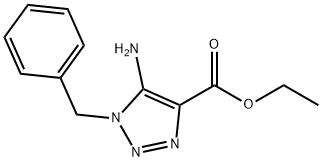 1H-1,2,3-トリアゾール-4-カルボン酸, 5-アミノ-1-(フェニルメチル)-, エチルエステル 化学構造式