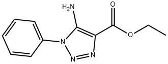 1-フェニル-5-アミノ-1H-1,2,3-トリアゾール-4-カルボン酸エチル 化学構造式