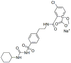 20271-40-3 sodium 5-chloro-N-[2-[4-[[[(cyclohexylamino)carbonyl]amino]sulphonyl]phenyl]ethyl]-2-methoxybenzamidate