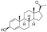 3β-ヒドロキシプレグナ-1,4-ジエン-20-オン 化学構造式