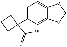 1-(1,3-苯并二噁茂-5-基)环丁烷甲酸,202737-28-8,结构式