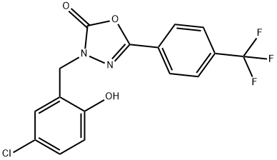 3-(2-ヒドロキシ-5-クロロベンジル)-5-[4-(トリフルオロメチル)フェニル]-1,3,4-オキサジアゾール-2(3H)-オン price.