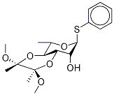 Phenyl 3,4-O-(2,3-Dimethoxybutan-2,3-diyl)-1-thio-α-L-rhamnopyranoside Structure