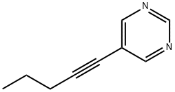 Пиримидин, 5- (1-пентинил) - (9Cl) структура