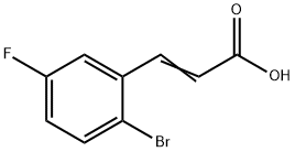 2-ブロモ-5-フルオロけい皮酸 化学構造式