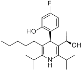 3-Pyridinemethanol, 4-(4-fluoro-2-hydroxyphenyl)-a-methyl-2,6-bis(1-methylethyl)-5-pentyl-, (aR,4R)-rel- (9CI) Structure