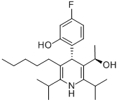 3-Pyridinemethanol, 4-(4-fluoro-2-hydroxyphenyl)-a-methyl-2,6-bis(1-methylethyl)-5-pentyl-, (aR,4S)-rel- (9CI),202917-16-6,结构式