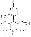 (AR,4S)-REL-5-乙基-4-(4-氟-2-羟基苯基)-A-甲基-2,6-双(1-甲基乙基)-3-吡啶甲醇, 202917-22-4, 结构式