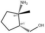 Cyclopentanemethanol, 2-amino-2-methyl-, (1R,2S)-rel- (9CI) Struktur