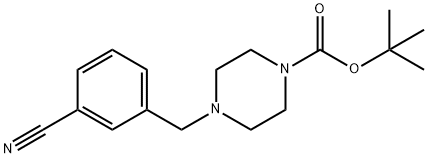 tert-Butyl 4-(3-cyanobenzyl)piperazine-1-carboxylate,203047-35-2,结构式