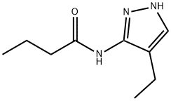 Butanamide,  N-(4-ethyl-1H-pyrazol-3-yl)- 化学構造式