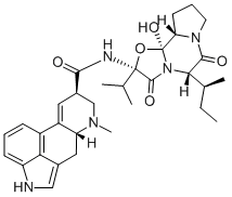 12'-ヒドロキシ-2'-イソプロピル-5'α-[(S)-1-メチルプロピル]エルゴタマン-3',6',18-トリオン 化学構造式