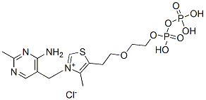 2-(1-hydroxyethyl)thiamine pyrophosphate Struktur