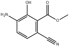Benzoic acid, 3-amino-6-cyano-2-hydroxy-, methyl ester (9CI) Struktur