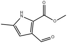 1H-Pyrrole-2-carboxylicacid,3-formyl-5-methyl-,methylester(9CI) Structure