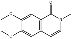 6,7-二甲氧基-2-甲基-1(2H)-异喹啉酮, 20323-75-5, 结构式