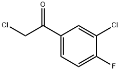Ethanone, 2-chloro-1-(3-chloro-4-fluorophenyl)- (9CI) Structure