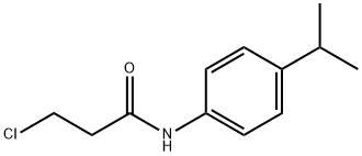 3-クロロ-N-(4-イソプロピルフェニル)プロパンアミド 化学構造式