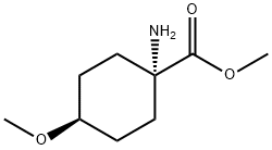 Cyclohexanecarboxylic acid, 1-amino-4-methoxy-, methyl ester, cis- (9CI)|