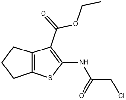 2-(2-CHLORO-ACETYLAMINO)-5,6-DIHYDRO-4H-CYCLOPENTA[B]THIOPHENE-3-CARBOXYLIC ACID ETHYL ESTER Structure