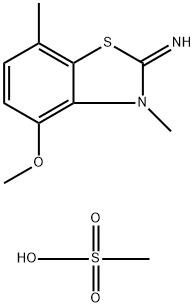 4-Methoxy-3,7-dimethylbenzo[d]thiazol-2(3H)-imine methanesulfonate 化学構造式