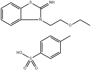 3-(2-Ethoxyethyl)benzo[d]thiazol-2(3H)-imine 4-methylbenzenesulfonate Struktur