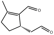 2-Cyclopentene-1-acetaldehyde, 2-formyl-3-methyl-, (S)- (9CI) 结构式