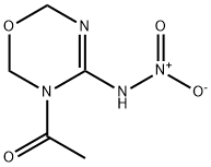 2H-1,3,5-Oxadiazin-4-amine,  3-acetyl-3,6-dihydro-N-nitro-  (9CI) 结构式