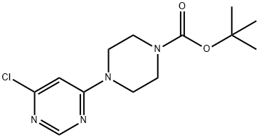 4-(6-Chloro-pyrimidin-4-yl)-piperazine-1-carboxylic acid tert-butyl ester Struktur