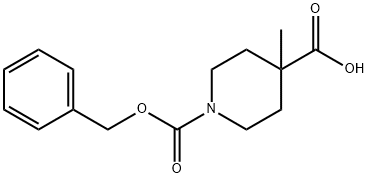 1-N-Cbz-4-Methylpiperidine-4-carboxylic acid 化学構造式