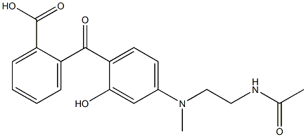 4-[N-[2-(ACETAMIDO)ETHYL]-N-METHYLAMINO]-2'-CARBOXY-2-HYDROXYBENZOPHENONE,203580-77-2,结构式