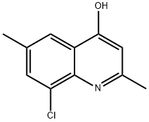 8-CHLORO-2,6-DIMETHYL-4-QUINOLINOL 化学構造式