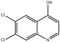 4-HYDROXY-6,7-DICHLOROQUINOLINE, 203626-51-1, 结构式